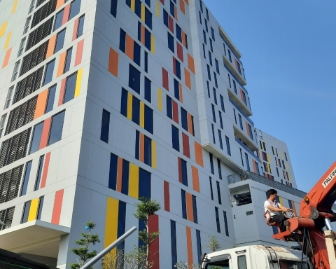 Đá Bazan 3VStone Đóng Kiện Giao Công Trình Khu CNC Quận 09