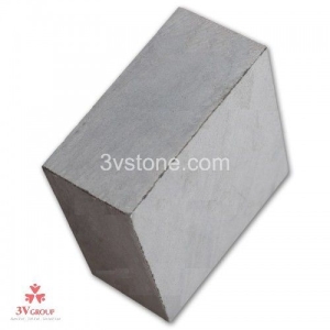 Đá Cubic Xanh Đen cắt 5 mặt, 1 mặt mài thô tinh