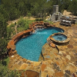 Đá Đa Sắc Lai Châu Ốp Hồ Bơi