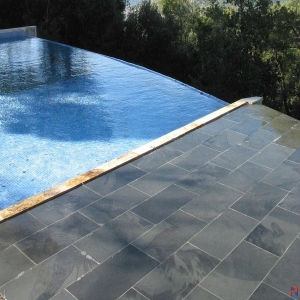 Đá đen ghi Lai Châu lát sân hồ bơi